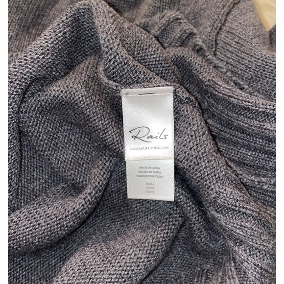 Rails Perci Jungle Cat Cotton Cashmere Ash Gray Crewneck Knit Sweater Womens S - Picture 4 of 6